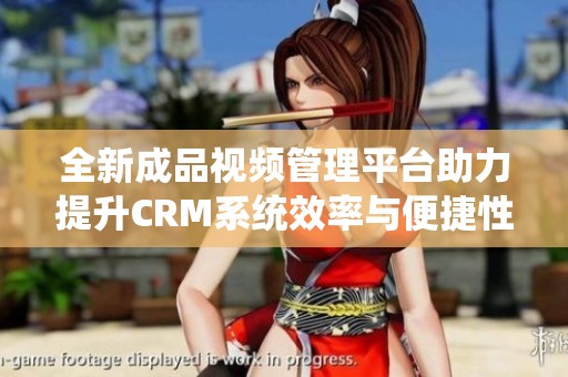 全新成品视频管理平台助力提升CRM系统效率与便捷性