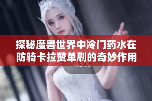 探秘魔兽世界中冷门药水在防骑卡拉赞单刷的奇妙作用