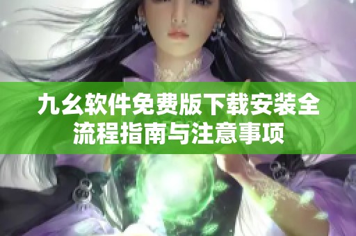 九幺软件免费版下载安装全流程指南与注意事项