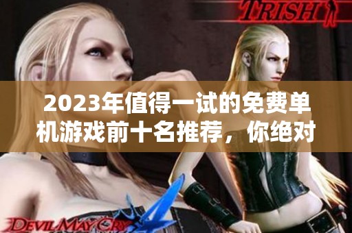 2023年值得一试的免费单机游戏前十名推荐，你绝对不能错过的精彩体验