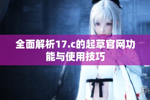 全面解析17.c的起草官网功能与使用技巧