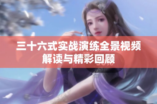 三十六式实战演练全景视频解读与精彩回顾