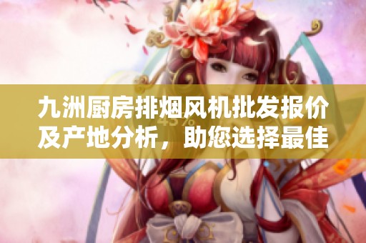 九洲厨房排烟风机批发报价及产地分析，助您选择最佳排烟解决方案
