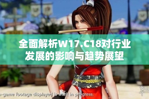 全面解析W17.C18对行业发展的影响与趋势展望