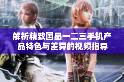 解析精致国品一二三手机产品特色与差异的视频指导