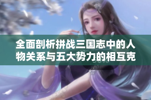 全面剖析拼战三国志中的人物关系与五大势力的相互克制策略探讨