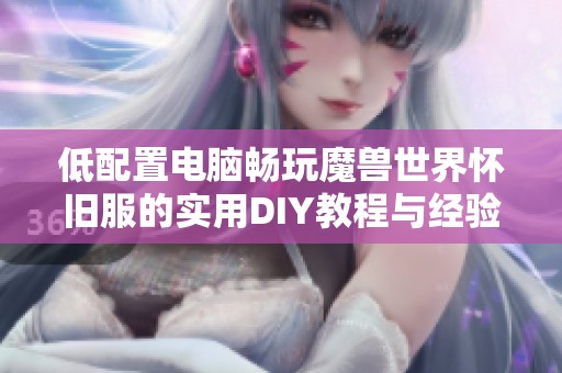 低配置电脑畅玩魔兽世界怀旧服的实用DIY教程与经验分享宝典