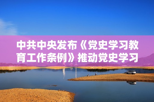 中共中央发布《党史学习教育工作条例》推动党史学习教育深入开展的重要举措