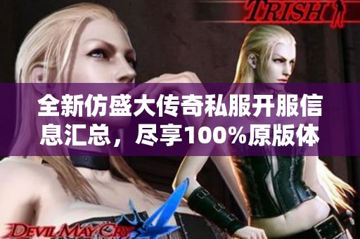 全新仿盛大传奇私服开服信息汇总，尽享100%原版体验与传奇魅力