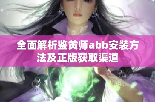 全面解析鉴黄师abb安装方法及正版获取渠道