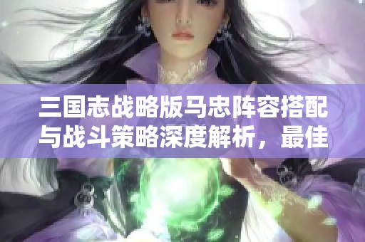 三国志战略版马忠阵容搭配与战斗策略深度解析，最佳组合推荐及应用技巧分享