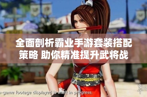 全面剖析霸业手游套装搭配策略 助你精准提升武将战斗力与战场表现