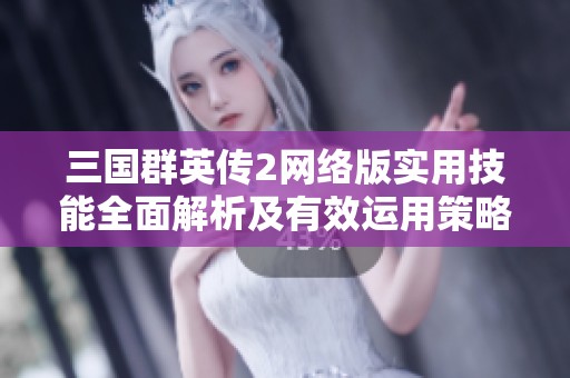 三国群英传2网络版实用技能全面解析及有效运用策略全攻略分享