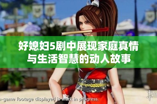 好媳妇5剧中展现家庭真情与生活智慧的动人故事