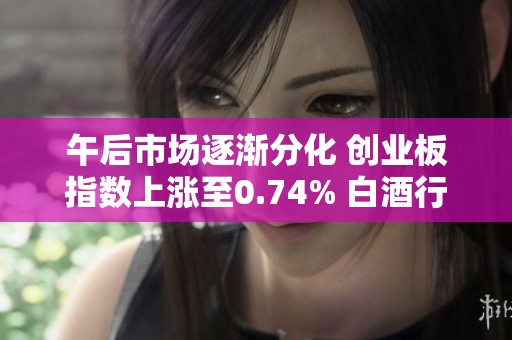 午后市场逐渐分化 创业板指数上涨至0.74% 白酒行业表现乏力引关注