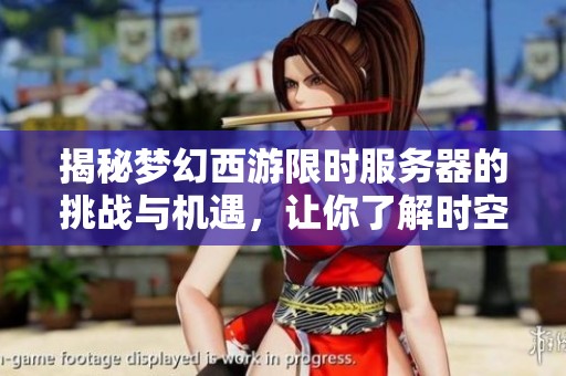 揭秘梦幻西游限时服务器的挑战与机遇，让你了解时空升级的真实体验与进程