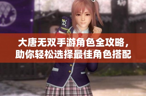 大唐无双手游角色全攻略，助你轻松选择最佳角色搭配方案